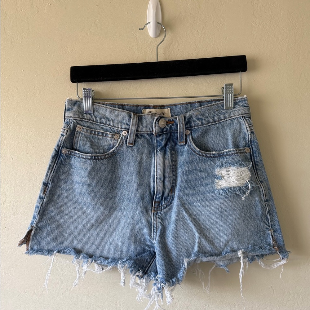 Madewell Blue Distressed‎ Jean Shorts